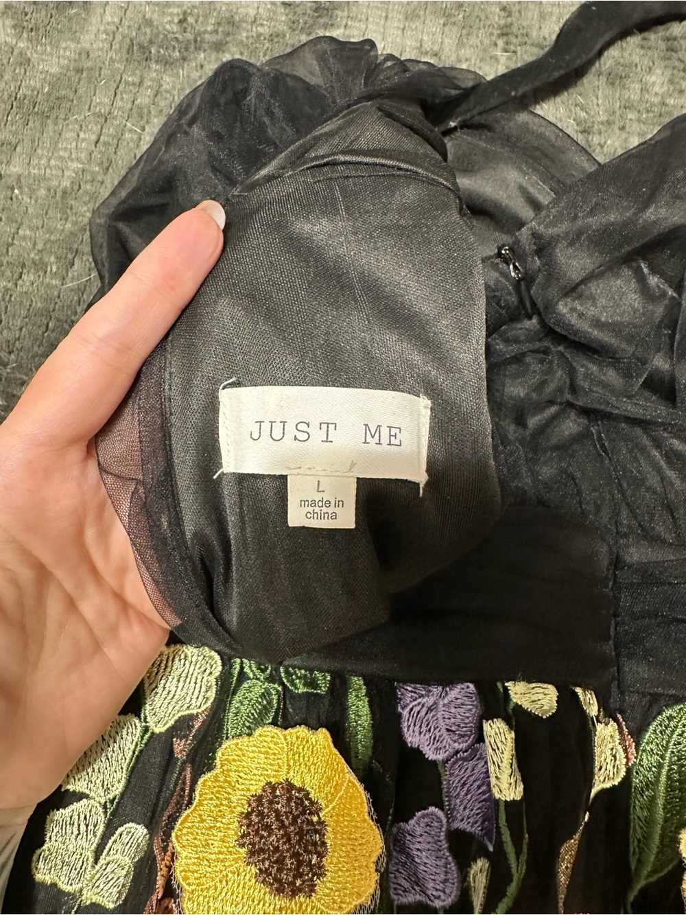 New York & Company Black Floral Embroidered Midi Dress - Picture 5 of 6